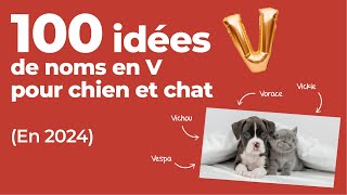 Les meilleurs noms en V pour chiens et chats année 2024 [upl. by Theta]