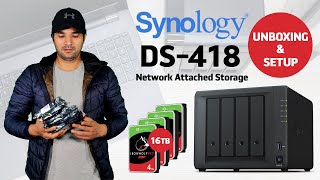 Unboxing and setting up Synology DS418 NAS Drive  Explained in Hindi [upl. by Rondon]