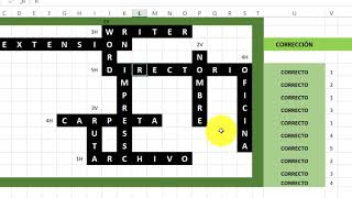 CRUCIGRAMAS EN EXCEL [upl. by Anidnamra310]