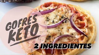 🧇 GOFRES KETO  CHAFFLES 2 o 4 INGREDIENTES [upl. by Lahpos652]