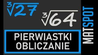 obliczanie pierwiastków trzeciego stopnia klasa 7 [upl. by Dranrev]