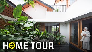 A Beautiful Tropical House With Central Courtyard Home Tour [upl. by Sallyann]