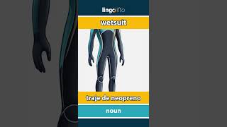 🇬🇧🇪🇸 wetsuit  traje de neopreno  learn English  aprendamos inglés [upl. by Atteval701]