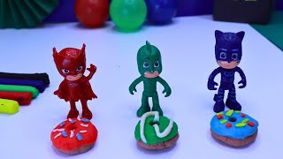 PJ MASK FAZEM DONUTS DE MASSINHA DE MODELAR [upl. by Viola756]