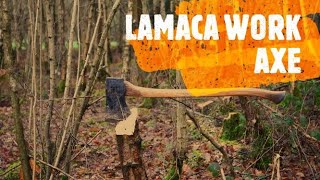 LAMACA WORK AXE COPPICING 4  Hachas Jauregi basque axe hardware store line [upl. by Yewed]