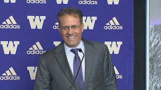 WATCH Jedd Fisch is introduced as the new head coach for UW’s football team [upl. by Nauqit]