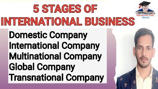 5 Stages of international business in Hindi 5 Stages of internationalization full details [upl. by Doyle]