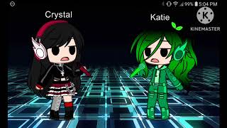 Katie vs Egirl Crystal singing battle Remember by Versequence gacha club [upl. by Mushro838]