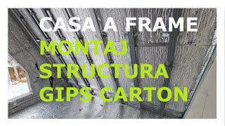 28 Cum am montat structura de gips carton pe panourile SIP  Casa De lemn A Frame [upl. by Cathie792]