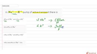 In Na  K pump of active transport there is [upl. by Avitzur]