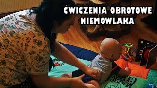 Ćwiczenia obrotowe niemowlaka  5 miesięczny Dominik  wzmożone napięcie mięśniowe  propozycje [upl. by Goodman978]