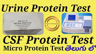 Urine Protein Test And CSF Protein Test in Pyrogallol Red Method in TELUGUDELTA  Erba [upl. by Chill936]