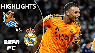 VINI JR amp MBAPPE EACH SCORE 🍿 Real Sociedad vs Real Madrid  LALIGA Highlights  ESPN FC [upl. by Hinda673]