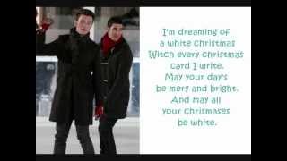 Glee  White christmas full version  lyrics [upl. by Navy]