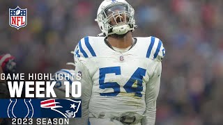 Indianapolis Colts vs New England Patriots Game Highlights  NFL 2023 Week 10 [upl. by Ecnahc]