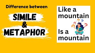 Difference between simile and metaphor  Explained with multiple examples [upl. by Terryl]