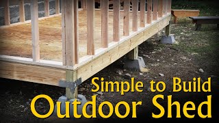 Build a Simple Inexpensive Outdoor Storage Shed with Basic Hand Power Tools [upl. by Wolf]