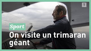 Route du Rhum  Yves Le Blevec nous fait visiter son Ultim Actual [upl. by Rehpretsirhc16]