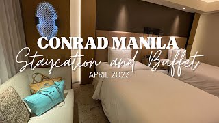 Conrad Manila  Hotel Room Tour  Breakfast Buffet Brasserie on 3 [upl. by Sesiom]