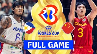 Philippines v China  Full Basketball Game  FIBA Basketball World Cup 2023 [upl. by Carpenter]