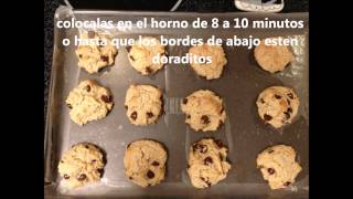 galletitas de chip de chocolates con harina de almendras [upl. by Carley]