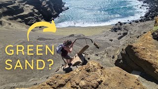 Exploring Hawaii’s Green Sand Beach amp More  Papakolea Beach Adventure [upl. by Ahsiekram281]