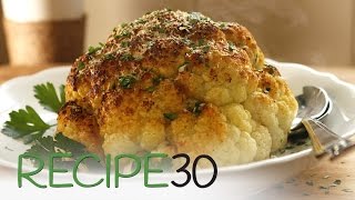 CHEESY ROASTED CAULIFLOWER  By RECIPE30com [upl. by Nrubliw]