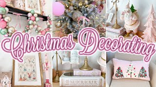 🎀 PINK CHRISTMAS DECORATING IDEAS 🎀 Pinkmas Christmas Decor  Decorating The Christmas Tree [upl. by Gnivre]