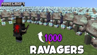 Me VS 1000 Ravager in Minecraft world pocket Edition [upl. by Nnazus]