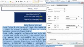 LIÇÃO 13 ESPAÇAMENTO ANTES E DEPOIS DUPLO E MÚLTIPLOS WORD 2010 [upl. by Sukey975]