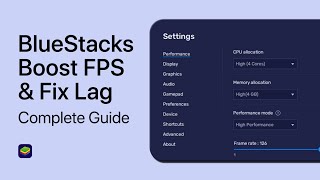 Best BlueStacks Settings for LowEnd PC  Fix Lag amp Boost FPS [upl. by Fax]