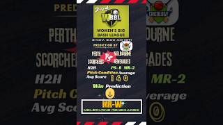 Tips amp Prediction WBBL  Perth Scorchers vs Melbourne Renegades cricket tips reels fyp bbl [upl. by Anelegna]