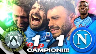 🏆 CAMPIONI D’ITALIA 🇮🇹 UDINESE 11 NAPOLI  LIVE REACTION NAPOLETANI AL MARADONA HD [upl. by Inahteb587]