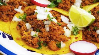 Tacos de Carne Molida Al Pastor con Piña Asada y su Salsa Comida de carne molida para tacos [upl. by Elauqsap]