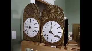 French Comtoise Clock Striking 12 oclock  Horloge comtoise sonnant lheure du midi [upl. by Ranee]