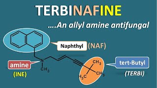 Terbinafine  An allyl amine antifungal agent  Mechanism and uses [upl. by Abner]