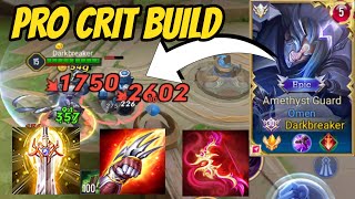 OMEN FULL CRIT DAMAGE BUILD GAMEPLAY  AoV  傳說對決  RoV  Liên Quân Mobile [upl. by Attenad393]