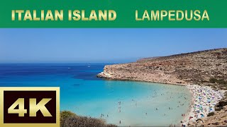 Lampedusa the best beach in the world 4klampedusarabbitbeachspiaggiadeiconigli [upl. by Bonnice]