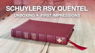 UNBOXING Schuyler Personal Size Quentel CSB  PSQ Tuscany Calfskin Bible [upl. by Tome433]