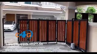 Turning Sliding Gate  Slide Folding Gate  Space Saving Gate Design Ideas [upl. by Notnil]