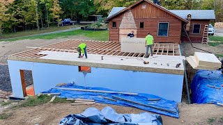 Floor Joists and Subfloor on a Walkout Basement Addition  Backfilling  House Build 10 [upl. by Rafe265]