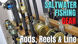 SALTWATER FISHING GEAR Rods Reels amp Line for Deep Sea Fishing [upl. by Neerbas131]