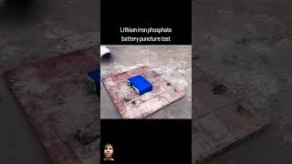 🔥Lithium Battery Puncture Test 😔 shortviral experiment electrical automobile skmthecnical [upl. by Anomas]