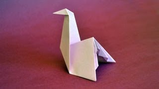 Origami Swan Instructions wwwOrigamiFuncom [upl. by Enahsed]