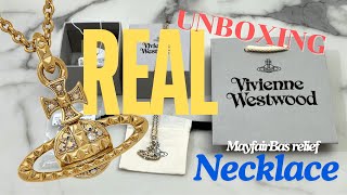 Unboxing Authentic Vivienne Westwood Mayfair Bas Relief Necklace [upl. by Revilo5]