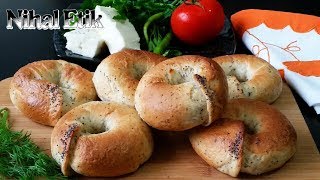 BAGEL POĞAÇA Suda haşlanarak yapılan meşhur simit tarifi [upl. by Warner]