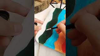 DIYhow to convert a disposable palm leaf plate into frame bestoutofwaste [upl. by Berti]