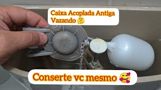 Caixa Acoplada Antiga Vazando no obturador 👷 faça você mesmo DIY [upl. by Asit]