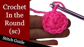 Crochet in the Round Using Single Crochet  Stitch Guide [upl. by Lawton859]