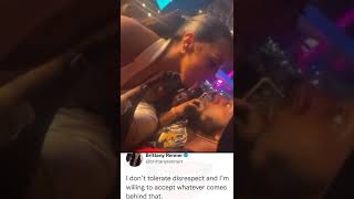 Brittany Renner and concert goer throw water on each other [upl. by Phare700]